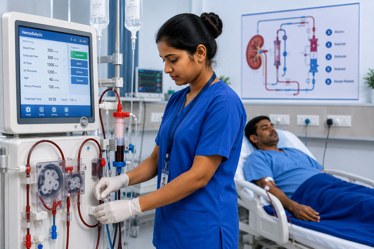 Dialysis department faculty and students
